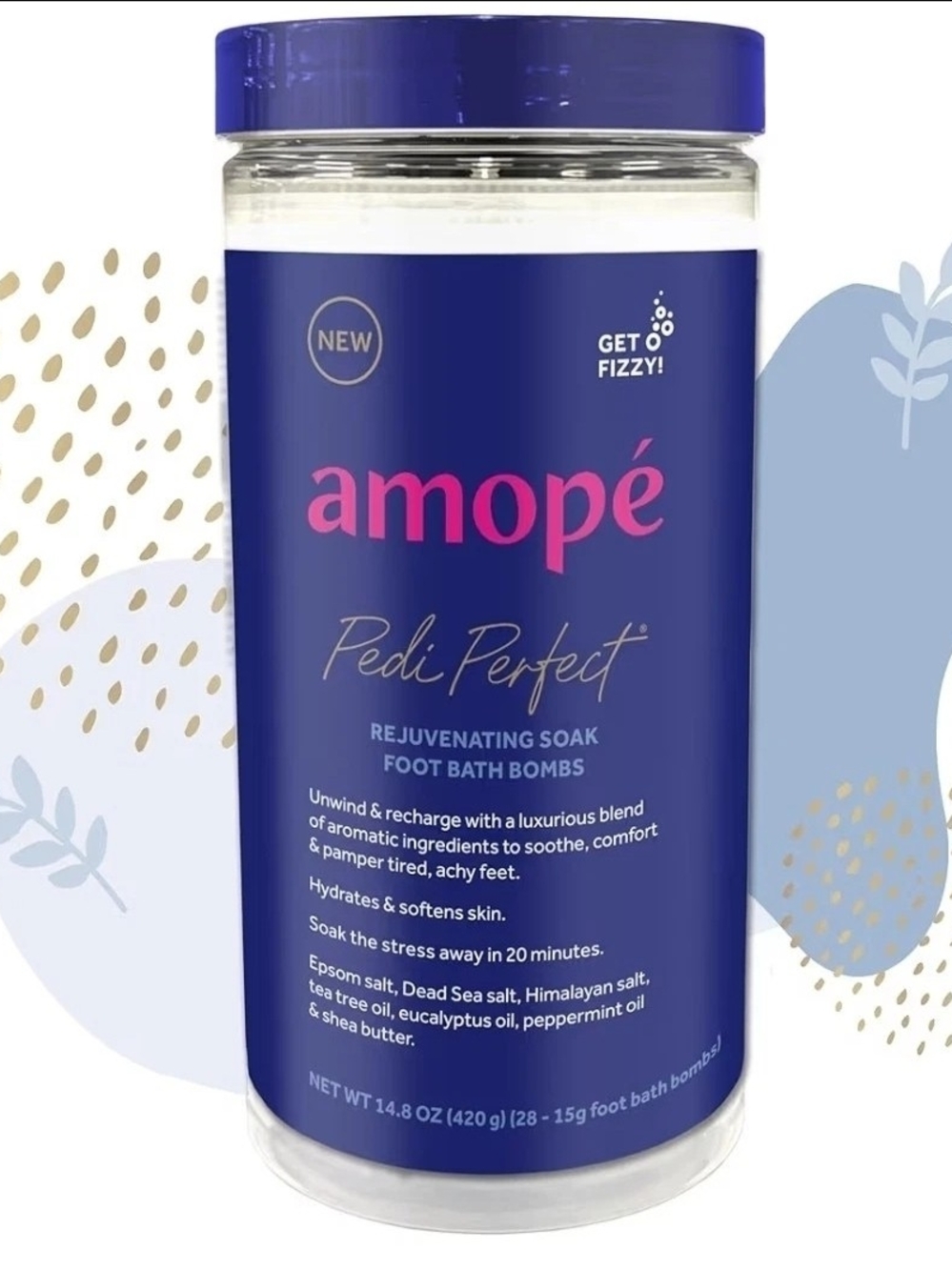 Amopé Pedi Perfect Rejuvenating Foot Soak - Foot Bath Bombs BNIB
